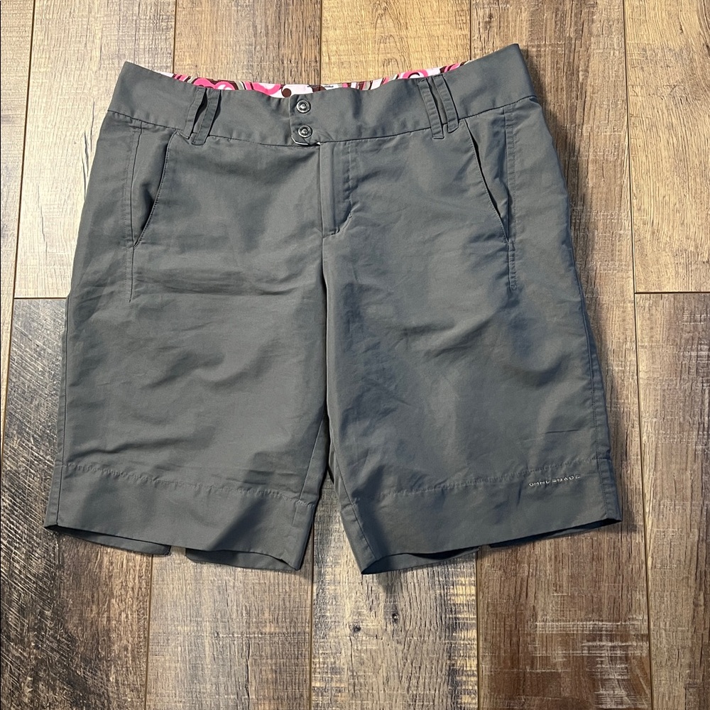 Columbia Shorts Gray Omni Shade Outdoor Hiking Chino Active Casual Size 14
